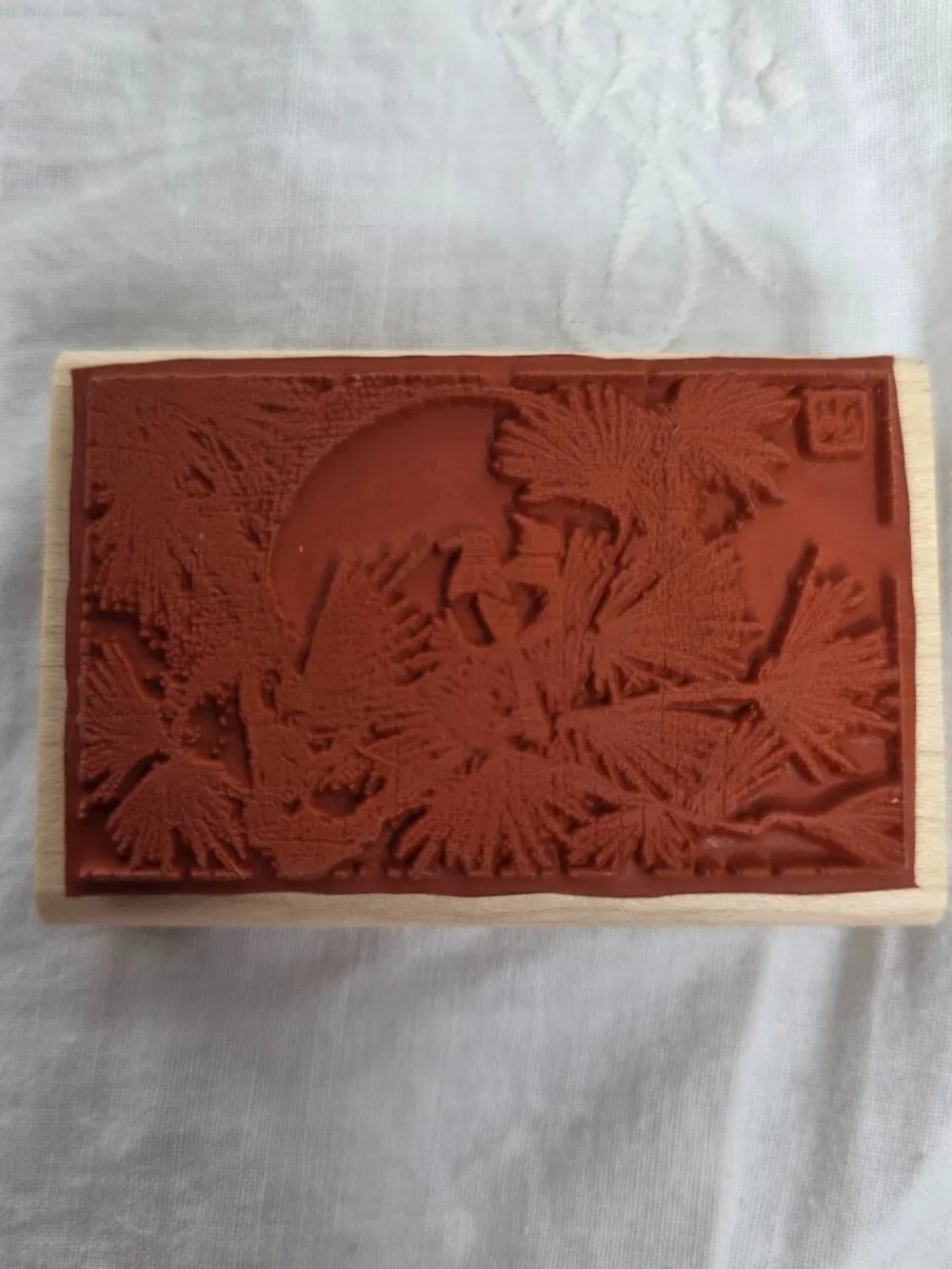 Vintage Stampin Up Oriental Brush Strokes Set of 4Wood Block Stamps 2004 CardArt
